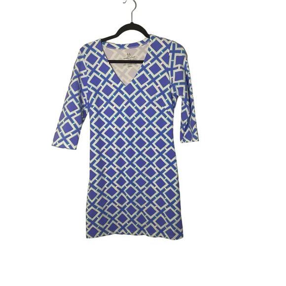 Mahi Gold V-Neck Patterned Dress - Picture 1 of 5